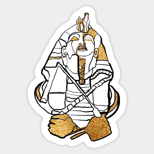 Single Line - Pharaoh Sticker by MaxencePierrard